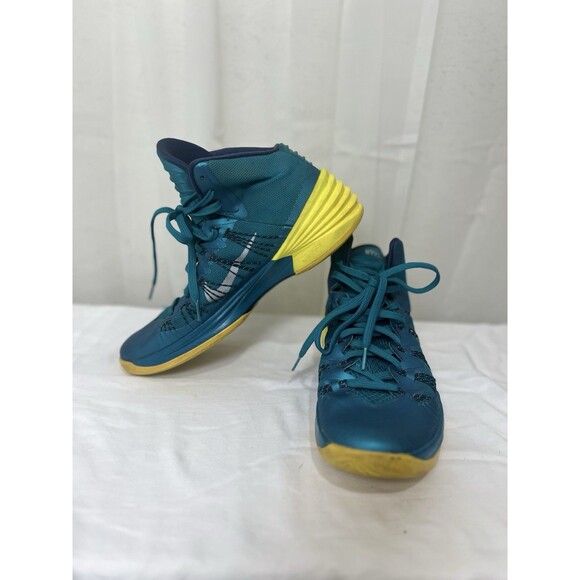 Nike Hyperdunk 2013 Tropical Teal Sonic Yellow Wolf Grey Preloved Mens 9.5 main image 5